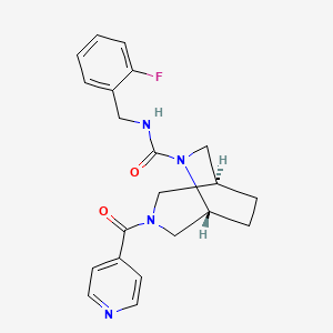 (1S*,5R*)-N-(2-fluorobenzyl)-3-isonicotinoyl-3,6-diazabicyclo[3.2.2]nonane-6-carboxamide