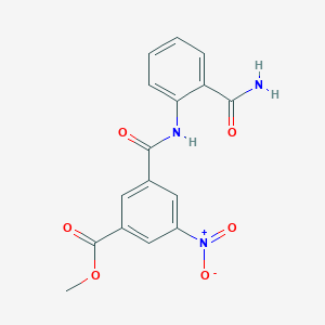 molecular formula C16H13N3O6 B5642624 methyl 3-({[2-(aminocarbonyl)phenyl]amino}carbonyl)-5-nitrobenzoate 