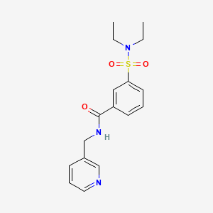 molecular formula C17H21N3O3S B5642627 3-[(diethylamino)sulfonyl]-N-(3-pyridinylmethyl)benzamide 