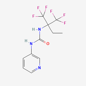 molecular formula C11H11F6N3O B5642647 N-[1,1-bis(trifluoromethyl)propyl]-N'-3-pyridinylurea 