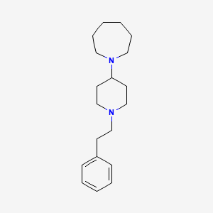 molecular formula C19H30N2 B5642653 1-[1-(2-phenylethyl)-4-piperidinyl]azepane 