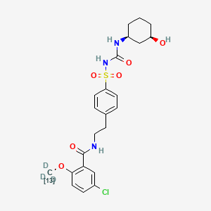 molecular formula C23H28ClN3O6S B564267 rac顺式-3-羟基格列本脲-d3,13C CAS No. 1217848-91-3