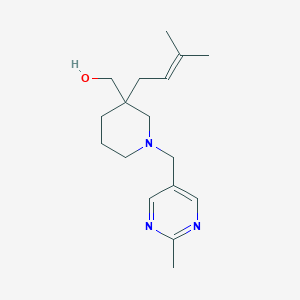 {3-(3-methyl-2-buten-1-yl)-1-[(2-methyl-5-pyrimidinyl)methyl]-3-piperidinyl}methanol