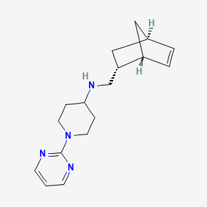 molecular formula C17H24N4 B5642690 N-[(1R*,2R*,4R*)-bicyclo[2.2.1]hept-5-en-2-ylmethyl]-1-pyrimidin-2-ylpiperidin-4-amine 