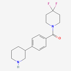 molecular formula C17H22F2N2O B5642709 4,4-difluoro-1-(4-piperidin-3-ylbenzoyl)piperidine 