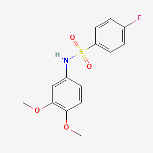 molecular formula C14H14FNO4S B5642711 N-(3,4-dimethoxyphenyl)-4-fluorobenzenesulfonamide CAS No. 332354-60-6