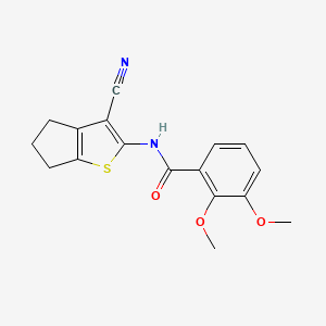 molecular formula C17H16N2O3S B5642739 N-(3-cyano-5,6-dihydro-4H-cyclopenta[b]thien-2-yl)-2,3-dimethoxybenzamide 