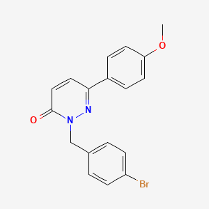 molecular formula C18H15BrN2O2 B5642744 2-(4-bromobenzyl)-6-(4-methoxyphenyl)-3(2H)-pyridazinone 