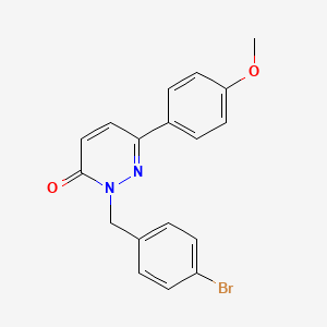 molecular formula C18H15BrN2O2 B5642744 2-(4-bromobenzyl)-6-(4-methoxyphenyl)pyridazin-3(2H)-one 