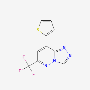 molecular formula C10H5F3N4S B5642755 8-(2-thienyl)-6-(trifluoromethyl)[1,2,4]triazolo[4,3-b]pyridazine 