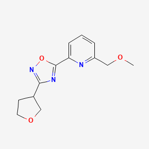 molecular formula C13H15N3O3 B5642784 2-(methoxymethyl)-6-[3-(tetrahydrofuran-3-yl)-1,2,4-oxadiazol-5-yl]pyridine 