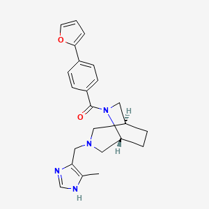 molecular formula C23H26N4O2 B5642792 (1S*,5R*)-6-[4-(2-furyl)benzoyl]-3-[(4-methyl-1H-imidazol-5-yl)methyl]-3,6-diazabicyclo[3.2.2]nonane 
