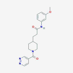 N-(3-methoxyphenyl)-3-[1-(pyridazin-4-ylcarbonyl)piperidin-4-yl]propanamide