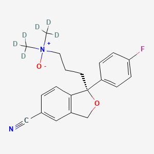molecular formula C20H21FN2O2 B564280 (R)-西酞普兰-d6 N-氧化物 CAS No. 1217669-62-9