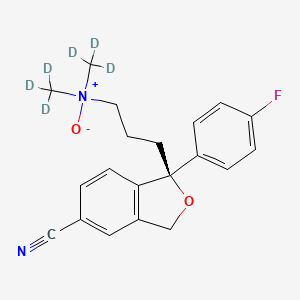 molecular formula C20H21FN2O2 B564281 (S)-西酞普兰-d6 N-氧化物 CAS No. 1217710-65-0