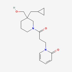 1-{3-[3-(cyclopropylmethyl)-3-(hydroxymethyl)-1-piperidinyl]-3-oxopropyl}-2(1H)-pyridinone