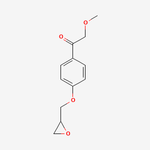 molecular formula C12H14O4 B564283 2-Methoxy-1-[4-(oxiranylmethoxy)phenyl]ethanone CAS No. 110458-44-1