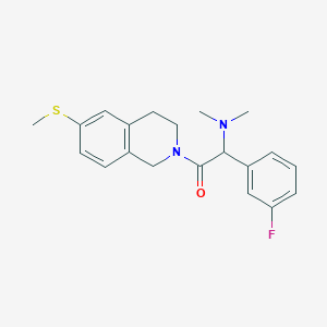 molecular formula C20H23FN2OS B5642835 1-(3-fluorophenyl)-N,N-dimethyl-2-[6-(methylthio)-3,4-dihydro-2(1H)-isoquinolinyl]-2-oxoethanamine 