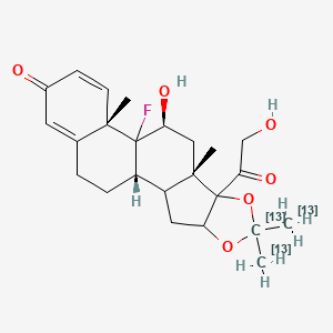 molecular formula C24H31FO6 B564284 曲安奈德-13C3丙酸酯 CAS No. 1264131-86-3