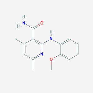 molecular formula C15H17N3O2 B5642850 2-[(2-methoxyphenyl)amino]-4,6-dimethylnicotinamide 