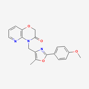 molecular formula C19H17N3O4 B5642890 4-{[2-(4-methoxyphenyl)-5-methyl-1,3-oxazol-4-yl]methyl}-2H-pyrido[3,2-b][1,4]oxazin-3(4H)-one 