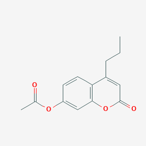 molecular formula C14H14O4 B5642915 2-oxo-4-propyl-2H-chromen-7-yl acetate 