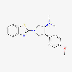 (3S*,4R*)-1-(1,3-benzothiazol-2-yl)-4-(4-methoxyphenyl)-N,N-dimethyl-3-pyrrolidinamine