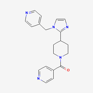 molecular formula C20H21N5O B5642961 4-{[2-(1-isonicotinoyl-4-piperidinyl)-1H-imidazol-1-yl]methyl}pyridine 