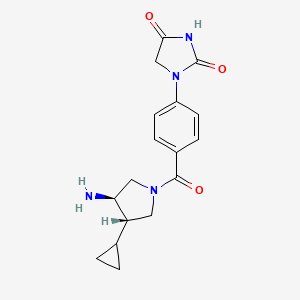 1-(4-{[(3R*,4S*)-3-amino-4-cyclopropylpyrrolidin-1-yl]carbonyl}phenyl)imidazolidine-2,4-dione