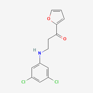 molecular formula C13H11Cl2NO2 B5643069 3-[(3,5-dichlorophenyl)amino]-1-(2-furyl)-1-propanone 