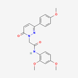 molecular formula C21H21N3O5 B5643090 N-(2,4-dimethoxyphenyl)-2-[3-(4-methoxyphenyl)-6-oxo-1(6H)-pyridazinyl]acetamide 