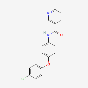 molecular formula C18H13ClN2O2 B5643104 N-[4-(4-chlorophenoxy)phenyl]nicotinamide 