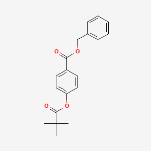 molecular formula C19H20O4 B5643116 benzyl 4-[(2,2-dimethylpropanoyl)oxy]benzoate 
