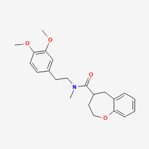 N-[2-(3,4-dimethoxyphenyl)ethyl]-N-methyl-2,3,4,5-tetrahydro-1-benzoxepine-4-carboxamide