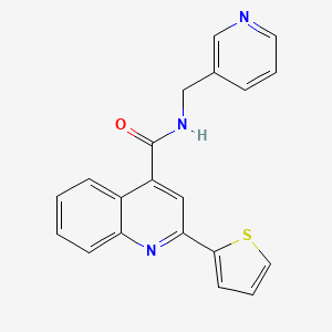 N-(3-pyridinylmethyl)-2-(2-thienyl)-4-quinolinecarboxamide