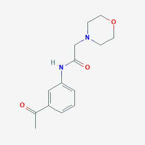 molecular formula C14H18N2O3 B5643143 N-(3-acetylphenyl)-2-(4-morpholinyl)acetamide 