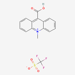 molecular formula C16H12F3NO5S B564316 9-羧基-10-甲基吖啶三氟甲磺酸盐 CAS No. 173920-64-4