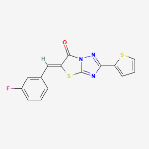 5-(3-fluorobenzylidene)-2-(2-thienyl)[1,3]thiazolo[3,2-b][1,2,4]triazol-6(5H)-one