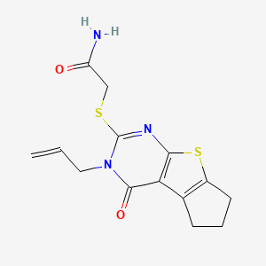 2-[(3-allyl-4-oxo-3,5,6,7-tetrahydro-4H-cyclopenta[4,5]thieno[2,3-d]pyrimidin-2-yl)thio]acetamide