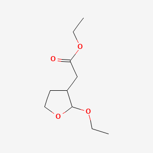 B564332 3-Furanacetic acid,2-ethoxytetrahydro-,ethyl ester CAS No. 104036-66-0