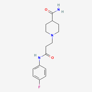molecular formula C15H20FN3O2 B5643326 1-{3-[(4-fluorophenyl)amino]-3-oxopropyl}-4-piperidinecarboxamide 