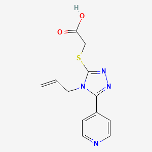 molecular formula C12H12N4O2S B5643339 {[4-allyl-5-(4-pyridinyl)-4H-1,2,4-triazol-3-yl]thio}acetic acid CAS No. 18378-69-3