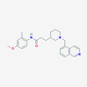 3-[1-(5-isoquinolinylmethyl)-3-piperidinyl]-N-(4-methoxy-2-methylphenyl)propanamide