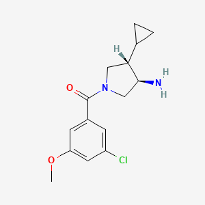 (3R*,4S*)-1-(3-chloro-5-methoxybenzoyl)-4-cyclopropylpyrrolidin-3-amine