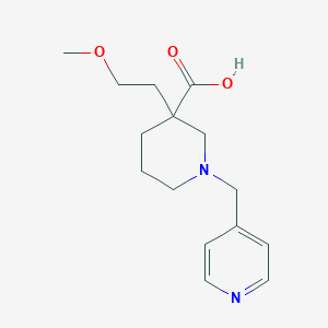 3-(2-methoxyethyl)-1-(4-pyridinylmethyl)-3-piperidinecarboxylic acid