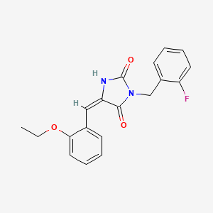 5-(2-ethoxybenzylidene)-3-(2-fluorobenzyl)-2,4-imidazolidinedione