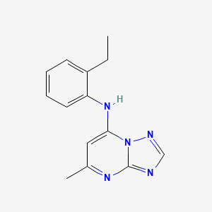 molecular formula C14H15N5 B5643417 N-(2-ethylphenyl)-5-methyl[1,2,4]triazolo[1,5-a]pyrimidin-7-amine 