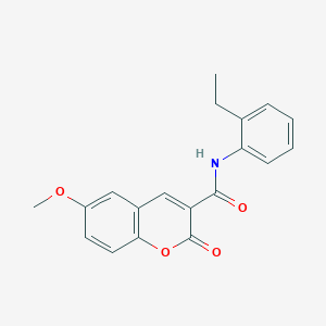 molecular formula C19H17NO4 B5643423 N-(2-ethylphenyl)-6-methoxy-2-oxo-2H-chromene-3-carboxamide 