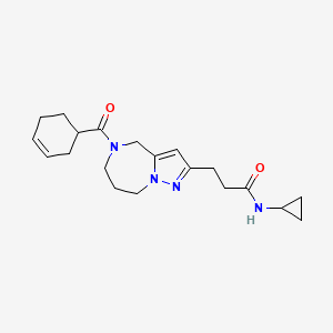 3-[5-(3-cyclohexen-1-ylcarbonyl)-5,6,7,8-tetrahydro-4H-pyrazolo[1,5-a][1,4]diazepin-2-yl]-N-cyclopropylpropanamide