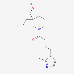 molecular formula C17H27N3O2 B5643474 {3-allyl-1-[4-(2-methyl-1H-imidazol-1-yl)butanoyl]-3-piperidinyl}methanol 